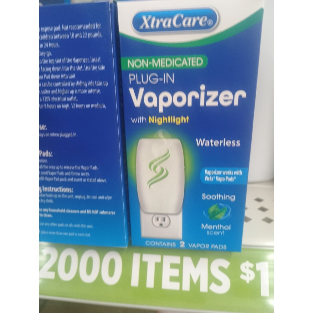 Lot of 2 NEW  Xtra Care Non Medicated Plug In Vaporizer w/ nightlight